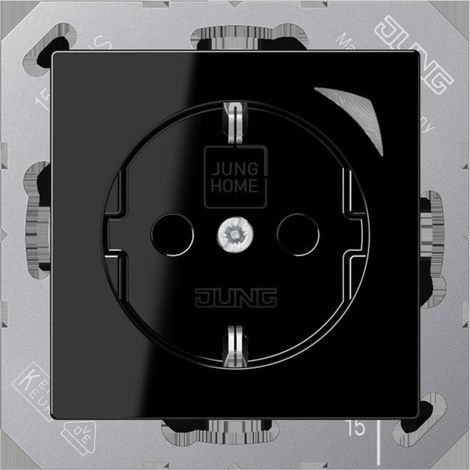 JUNG SCHUKO Steckdose JUNG HOME BT A 1521 SE SW schwarz (1/2)