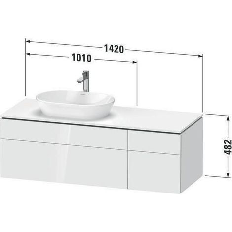Duravit L-Cube Konsolenwaschtischunterbau wandhängend, inklusive (1/4)