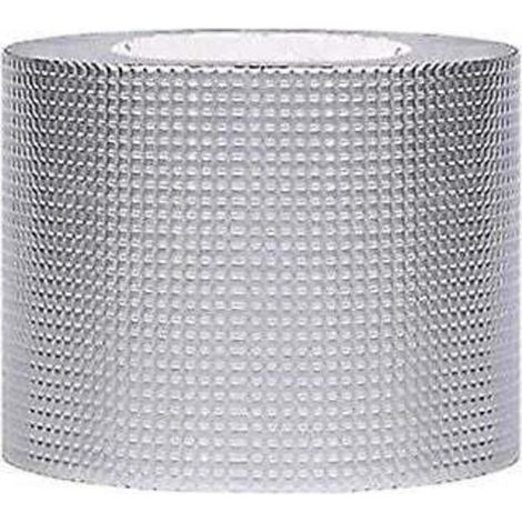 Ruban adhésif étanche 5cm x 5m – Revêtement en aluminium – Résistant aux intempéries et aux produits chimiques – Pour réparations toiture et plomberie - 5CM5M
