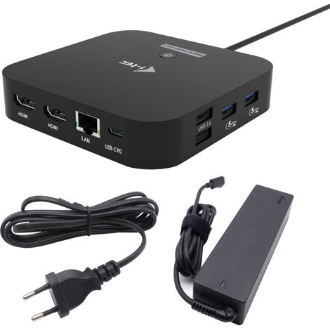 i-tec USB-C Dual HDMI Docking Station with Power Delivery 100 W + Universal Charger 100W (1/4)