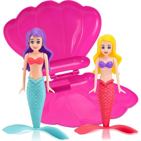 Set of 2 Mermaid with Warm Pink Diving Toys for Swimming Pool, Mermaid Sinkers for Children Swimming Pool Toys, Small Mermaids Games Pool Gift for Children Girls 3-12 Years Underwater Training (1/5)