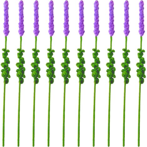 Flores artificiales de lavanda tejidas para-B