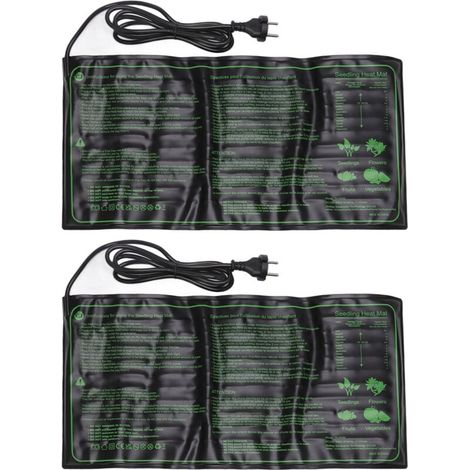 Tapis Chauffant Imperméable 2 Pièces Pour Semis Température Constante Croissance Graines Prise UE 220-240V (1/4)