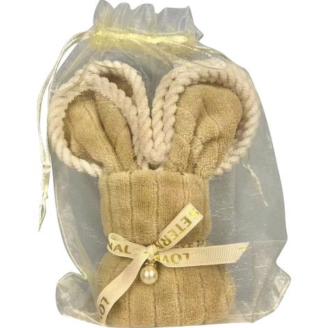 Serviette Lapin - Fleece Corail Ultra Doux 50 x 25 cm - Idéal Pour Pâques - Usage Bain Plage Piscine - 1 Pièce (1/5)
