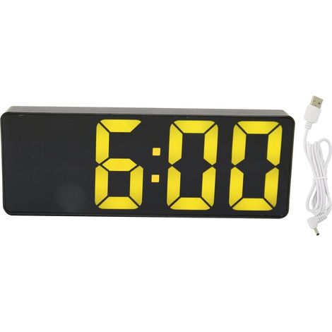 Réveil numérique 12/24h avec affichage de la température, alimentation USB ou piles, horloge LED pour chambre, bureau, dortoir (1/5)