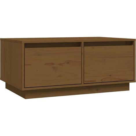 Maison Exclusive - Mesa de centro madera maciza de pino marrón mi (1/5)