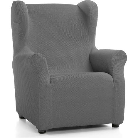 Housse élastique et Extra Douce pour Fauteuil à Oreilles - Housse de Fauteuil à Oreilles réglable 100% fabriquée en Espagne, Gris, Orejero (1/5)