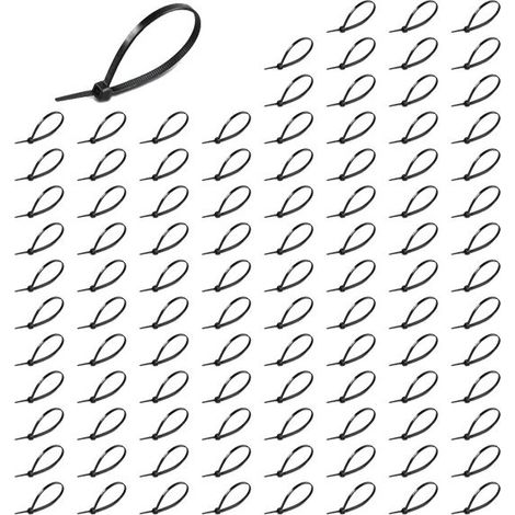 Lot de 100 Colliers de Serrage Plastique Noir 2.5x100mm V-TAC (1/10)