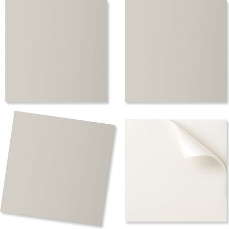Baldosas de vinilo autoadhesivas con estampado para ba帽o, color crema claro, 20x20x20 cm
