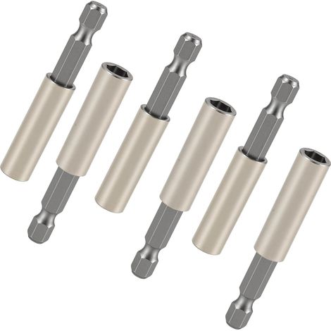6PCS Magnetic Bit Holder Set Magnetic Bit Holder Screwdriver Bit Holder Heavy Duty Stainless Steel Magnetic Screwdriver Bit Holder for DIY, Home and Workshop (1/5)