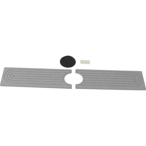Tappetino assorbente per rubinetto, ad asciugatura rapida, dal design moderno, in diatomite, per lavello, cucina, bagno, camper, grigio chiaro. (1/5)