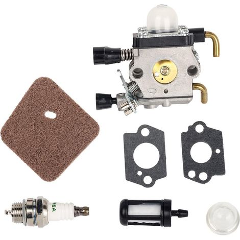 Carburateur avec filtre ruche et joints pour coupe-bordures Stihl FS38 FS45 FS46 FS55 FS74 FS75 FS76 FS80 KM85, pièce de rechange idéale pour réparation et entretien (1/5)