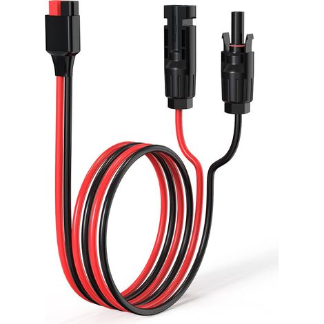 Câble Solaire vers Anderson 10AWG, Câble de Charge Solaire, Connector Anderson 45A pour Centrale Électrique, Panneau Solaire, Générateur Solaire(60cm) (1/5)