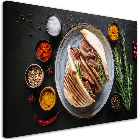Tableau déco Assaisonnement pour Kebab Assaisonnement pour Kebap Assaisonnement pour Cuisine 60x40 (1/5)