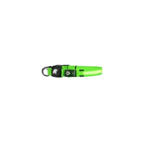 Ultrahelles LED-Hundehalsband – wasserdicht und verstellbar – USB-C-aufladbar für nächtliche Spaziergänge und mehr Sicherheit – Blinkendes Leuchthalsband (grün, Größe L) – Crezuo