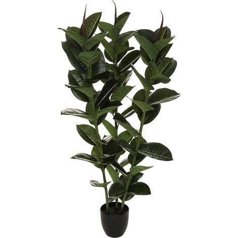 Ficus robusta artificiale h120 cm verde - Atmosphera créateur d'intérieur (1/5)
