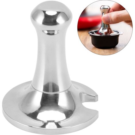 Tasseur de 51 mm pour machines à expresso, porte-filtre, tasseur en tissu d'acier inoxydable, tasseur à capsules Bosch, bar à café. (1/5)