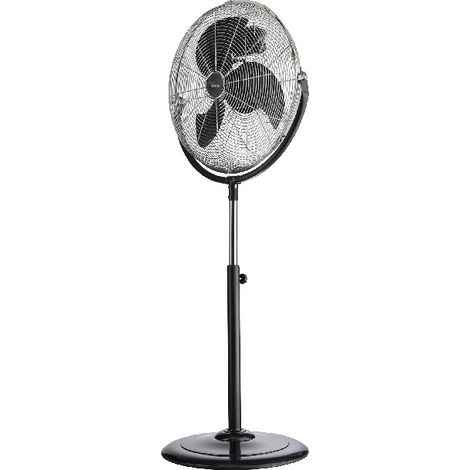 BIMAR Ventilatore Piantana Grecale - Regolabile, Antiscivolo, Sicuro - Argento, Nero in Metallo - 53,5 x 130 x 44 cm (1/2)