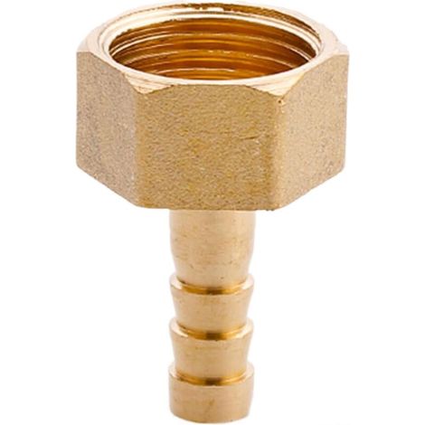 Conector de latón de 1/2" con púas, rosca hembra, empalme metálico, púas, conexión para manguera, conector adaptador para aire, agua, aceite (8 mm de espesor) Rosca macho G1/2 mm de espesor (1/5)
