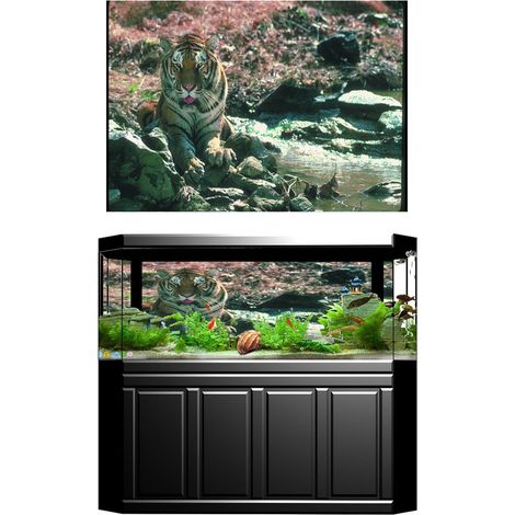 3d aquarium fond autocollant papier peint hd réservoir de poissons photo décoration s (1/5)