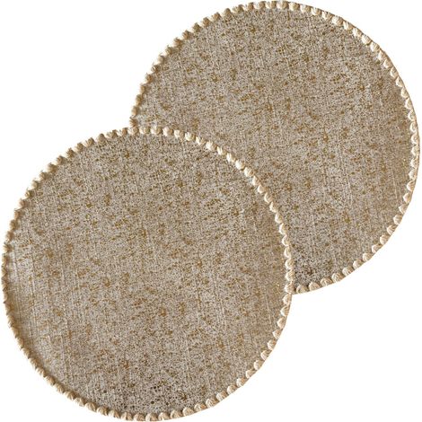 Lot de 2 sets de table ronds en jute ALAGO (1/3)