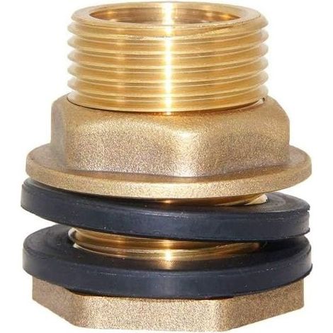 Raccord de Réservoir, 1 Pièces Laiton Réservoir d\'eau Avec Filetage Extérieur 1 1/4" x Filetage Intérieur 1", Connecteur de Tuyau d\'eau pour Robinet (1/5)