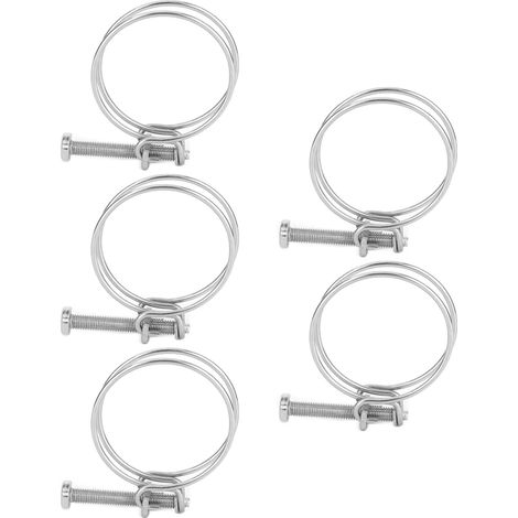 5-teilige Schlauchschelle mit Schneckengetriebe, verstellbarer Edelstahl-Metallrohrflansch, 65–70 mm flexible Schelle für industrielle und private Anwendungen (1/5)