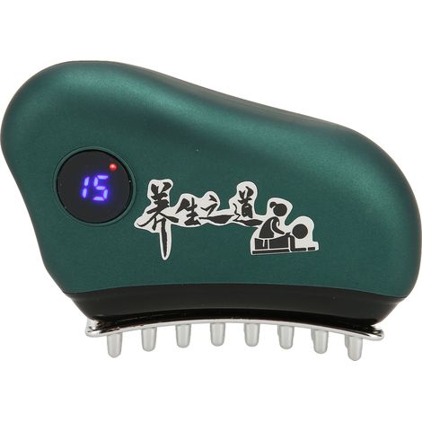 Brosse méridienne électrique chauffante brûle-graisse 16 vitesses rechargeable appareil sculptant bord biseauté vert (1/5)
