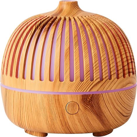 Diffuseur d'huiles essentielles, diffuseur d'aromathérapie 180 ml, aspect bois, petit diffuseur d'huiles essentielles avec port USB et 7 LED. (1/5)