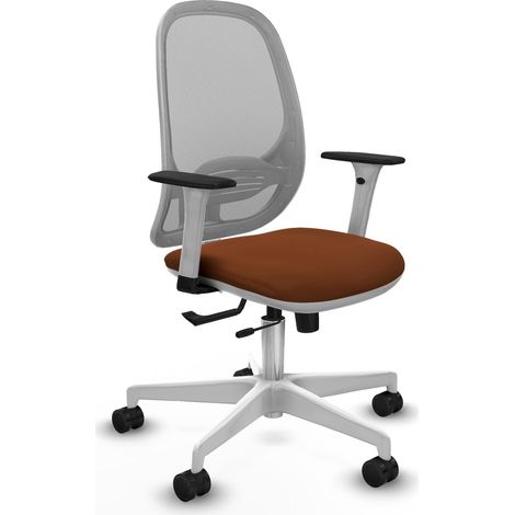 Silla ergonómica piqueras y crespo Cilanco marrón piel sintética (1/2)