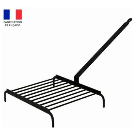 Grille 10 barres longue queue pour cheminée – Longueur 40 cm – Largeur 28 cm – Compatible avec support réf 01306000 – Outils Et Nature