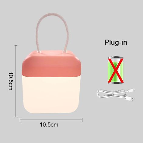 Veilleuse LED (prise rose), lampe rechargeable par USB, lampe d'allaitement nocturne, lampe tactile (1/5)