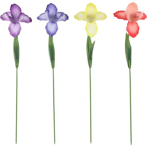 Flamingo Gartenstecker Iris Metall 18 x 74 cm mehrfarbig Gartenstecker