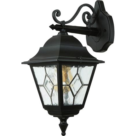 Lampe murale extérieure Noir Rustique E27 Applique murale extérieure (1/5)