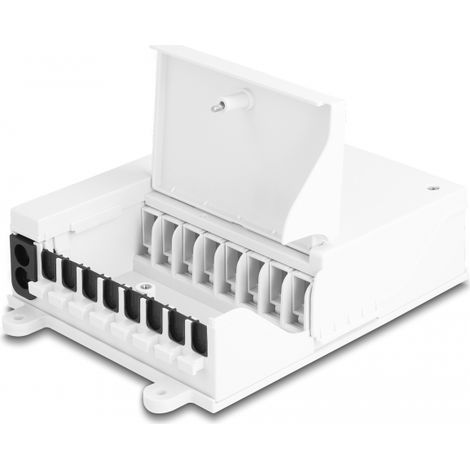 Delock Caja de distribuciÃ³n de fibra Ã³ptica FTTH interior para montaje en pared 8 puertos blanco