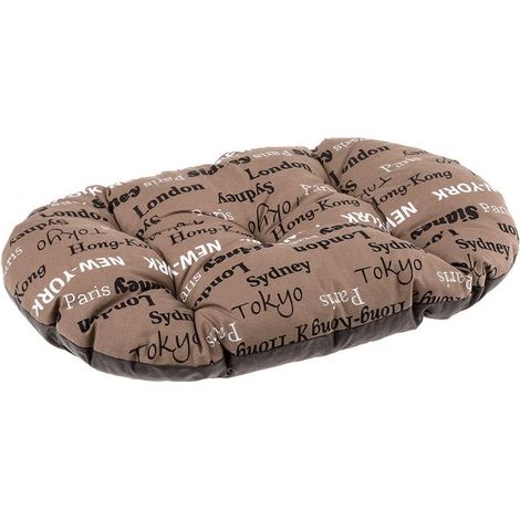 1 - Coussin Pour Chien - Tapis Pour Niche - Lavable En Machine Avec Rembourrage Doux Pour Chiens Et Chats Marron 100x63cm