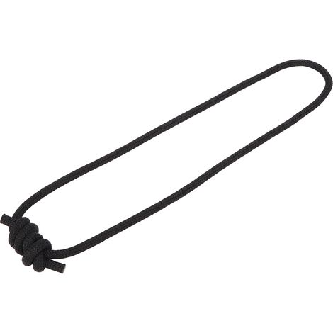 Corde d'escalade robuste 1,2 mètres, diamètre 6mm, résistance 12KN pour via ferrata et randonnée, couleur noire (1/5)