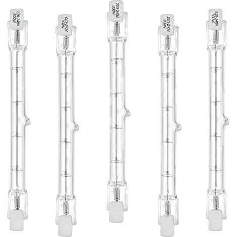 Dimmable Ampoule Eco halogène R7S 118mm,230W=300W, 230V 4650lm blanc chaud T3 J118 Projecteur Halogène Linéaire pour l’éclairage de paysage, sécurité, lampadaires (paquet de 5)