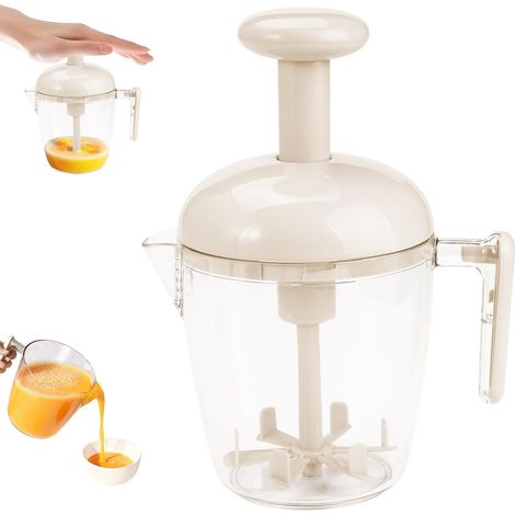 Batteur semi-automatique - Batteur à œufs - Batteur manuel à pression - Mousseur à lait - Siphon à crème - Batteur à crêpes électrique - Appareil de cuisine professionnel pour battre, mélanger et foue (1/5)