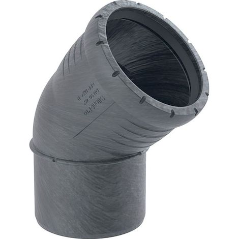 Geberit Silent-Pro Bogen 45 Grad, DN 100, 110mm, PP-MX, Schwarz, 393522141