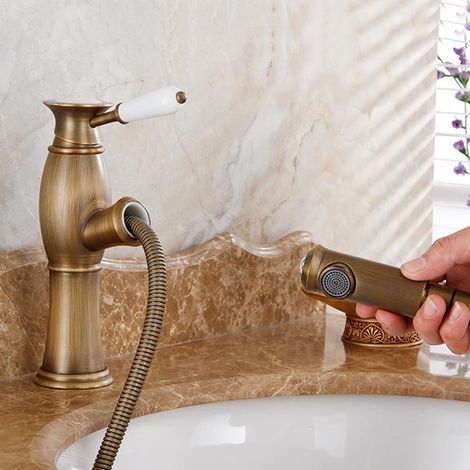 Mitigeur pour vasque laiton eau chaude/froide monocommande (1/5)