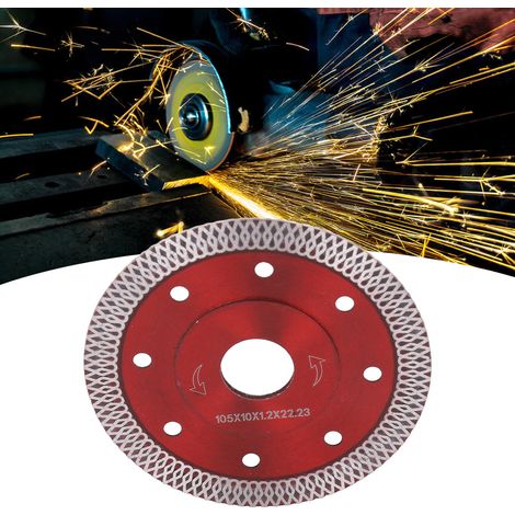 105 mm Diamantschleifscheibe, Polierscheibe, professionelle heißgepresste Keramik-Doppelgewebe-Wellplatte, rot. (1/5)