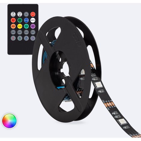 LED-Streifen 5V RGB 24 LED/m 2m IP20 Set mit Usb für TV RGB