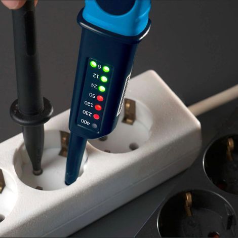 Le testeur de tension 400 avec stylo de test à affichage LED a mesuré la tension alternative et continue de 6 à 400 V, y compris la mesure de tension triphasée (1/5)