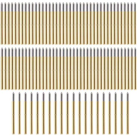 100 pezzi P125-B 2.0mm Sonda di prova a molla per rilevamento, perni a molla in ottone, sonde/cavi di prova -Crezuo