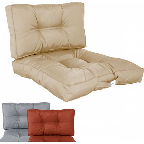 Linxor – Coussins pour salon de jardin capitonnés 60 x 60 cm – Déperlant et imperméable – Mousse haute densité – Certifié OEKO-TEX®