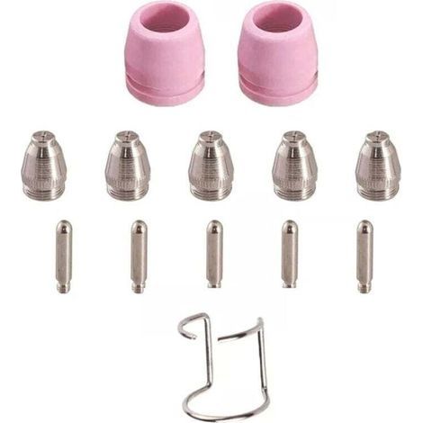 Kit Découpe Plasma Torche Buses Électrodes Coupelles Support Consommables Soudage (1/4)