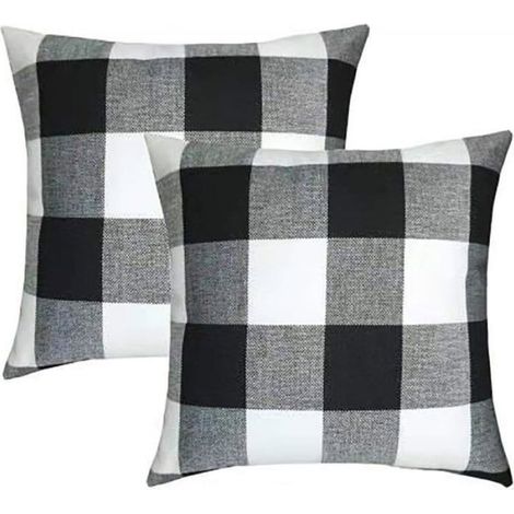 Taie D Oreiller - Lin Respirant Infroissable - Fermeture Eclair Cachee - 45 X 45 Cm - Lot De 2