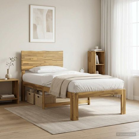 Estructura de Cama Individual con Cabecera ROSTOCK Blanco (1/5)