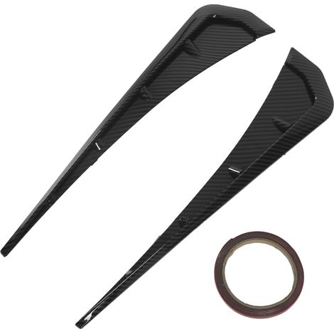 Paire de déflecteurs d'air latéraux en ABS motif carbone, couvre-ailes universel pour voiture, finition fibre de carbone, accessoire de carrosserie extérieure (1/5)